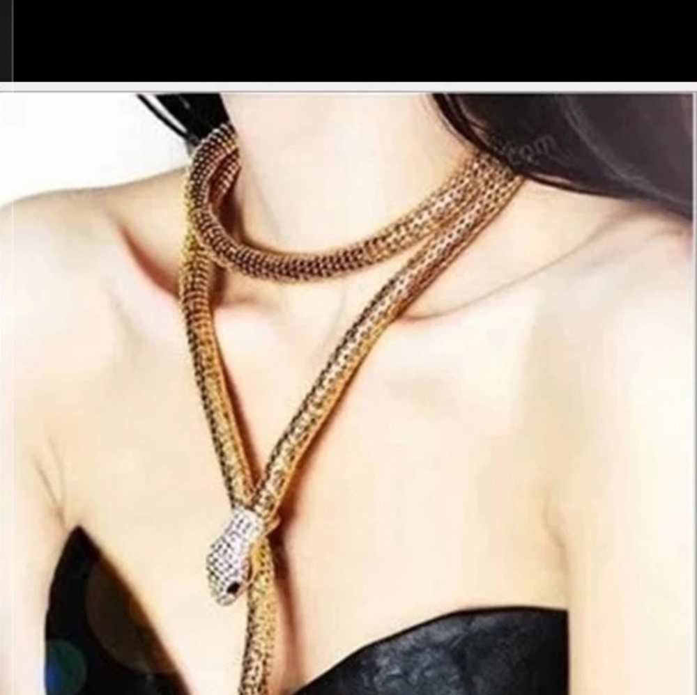 Snake choker gold